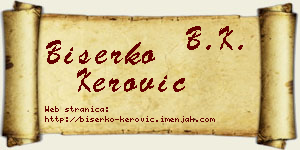 Biserko Kerović vizit kartica